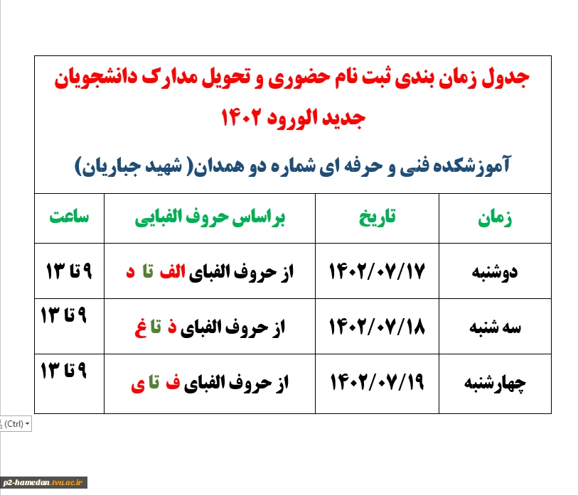 ثبت نام دانشجویان جدید الورود 2