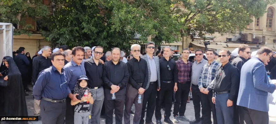 حضور همکاران آموزشکده ملی مهارت شهید جباریان در تشییع پیکرپاک سردارسپهبد علی شادمانی در روز یکشنبه هشتم تیرماه در شهر همدان 2